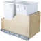 Hardware Resources 35 qt Rectangular Pull-Out Can, White, White Birch, 15 in CAN-WBMD35WH - alternate 1